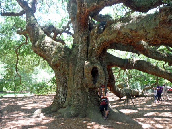 Karen Duquette by the Angel Oak Tree